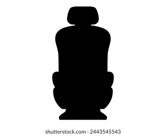 Car seat silhouette vector art white background