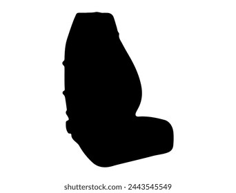 Car seat silhouette vector art white background