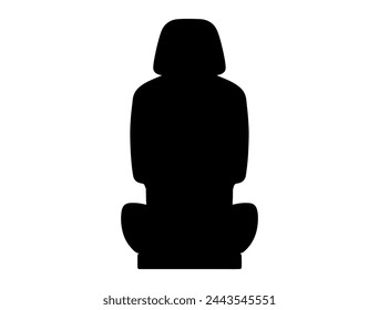 Car seat silhouette vector art white background