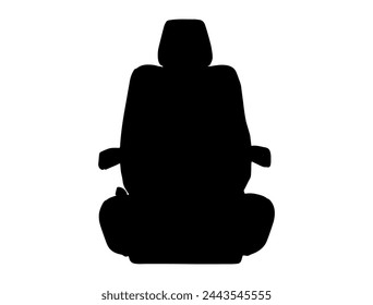 Car seat silhouette vector art white background