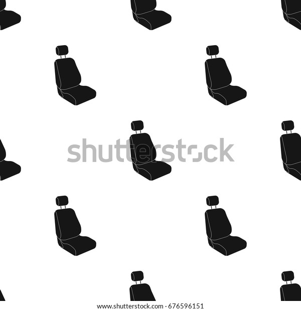 Car seat.Car single icon in black style\
vector symbol stock illustration\
web.