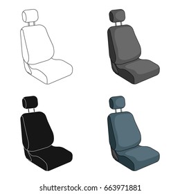 Car Seat.Car Single Icon In Cartoon Style Vector Symbol Stock Illustration Web.