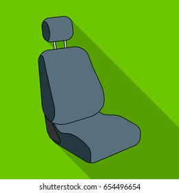 Car seat.Car single icon in flat style vector symbol stock illustration web.