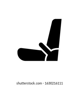 Car seat solid icon, automobile chair vector design template