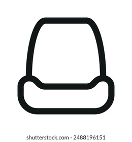 Car seat UI icon, car chair minimal line vector symbol