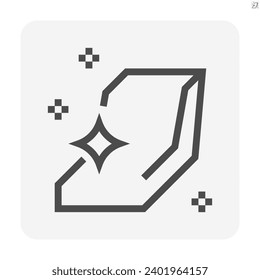 Car seat or upholstery clean and new from service by vacuum cleaner vector icon design. That car care or detailing of inside auto or vehicle to remove dust from leather and textile. 48x48 pixel.
