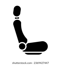 Car Seat Vector Glyph Icon For Personal And Commercial Use.
