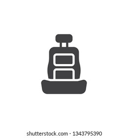 Car seat vector icon. filled flat sign for mobile concept and web design. front view car seat glyph icon. Symbol, logo illustration. Pixel perfect vector graphics