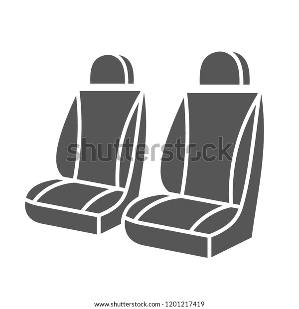 car seat vector icon. front\
seat