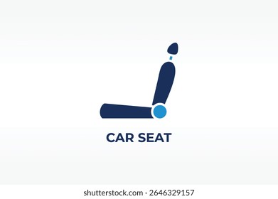 CAR SEAT vector, icon or logo sign isolated symbol illustration