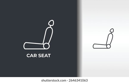 Car Seat Vector, Icon Or Logo Sign Isolated Symbol Illustration