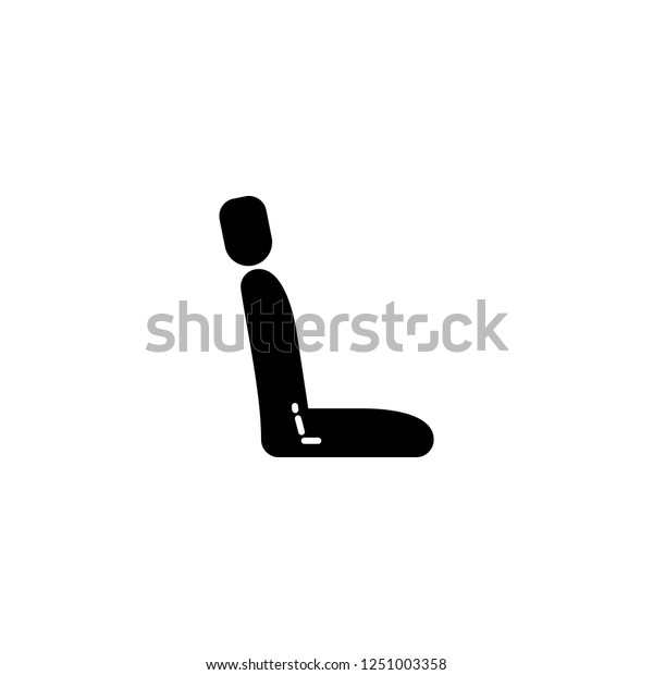 car seat vector icon. car seat sign on\
white background. car seat icon for web and\
app