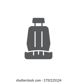 Car seat vector icon symbol isolated on white background