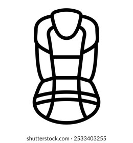 Car Seat Vector Line Icon Design