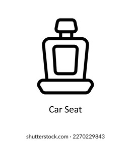 Car Seat Vector  Outline Icons. Simple stock illustration stock