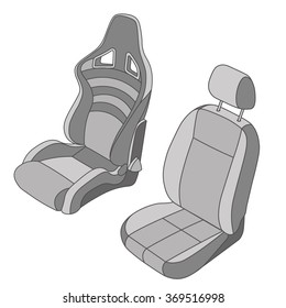 Car Seat vector set