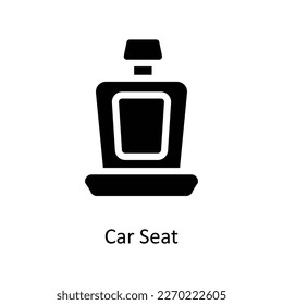 Car Seat Vector  Solid Icons. Simple stock illustration stock