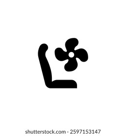 Car Seat Ventilation System Icon Vector
