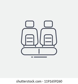 Car Seats Modern Simple UI Vector Icon