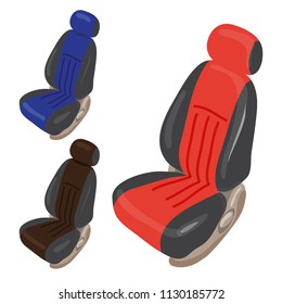 Car Seats vector collection design