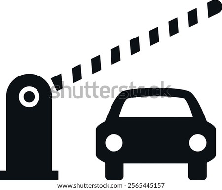Car security barrier gate icon sign.