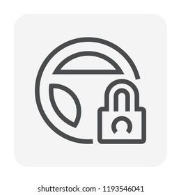 Car security and equipment icon, 48X48 perfect pixel and editable stroke.