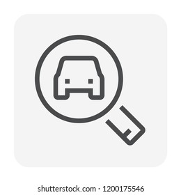 Car security and equipment icon, 48X48 perfect pixel and editable stroke.