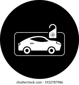 icono de seguridad del coche. bloqueo de coche, seguro de coche, icono de seguridad de colisión.
