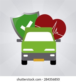car security illustration over degrade color background