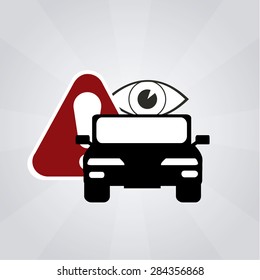 car security illustration over degrade color background