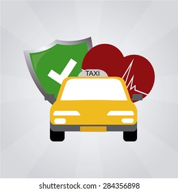 car security illustration over degrade color background