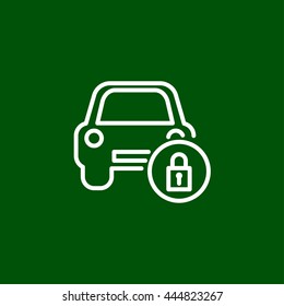 car security line icon