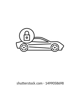 Car security lock sport icon. Element of automobile icon on white background