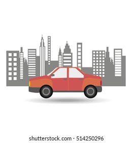 car sedan city background design vector illustration eps 10