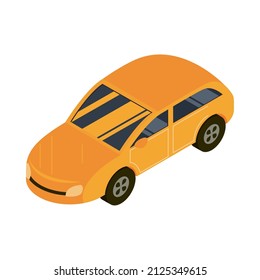 icono de sedan de coche plano isométrico