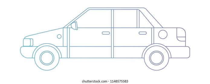 car sedan isolated icon