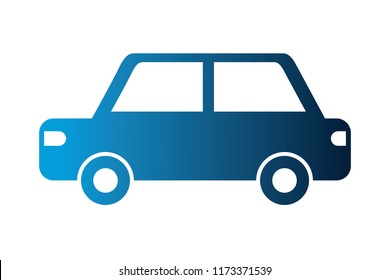 car sedan silhouette isolated icon