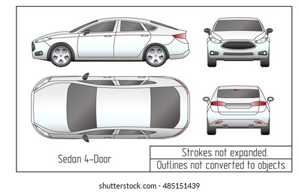 car sedan and suv drawing outline. 