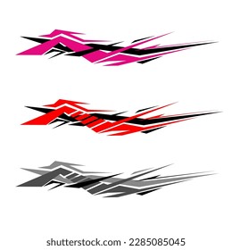 car, sedan, and van wrapping vinyl decal design vector

