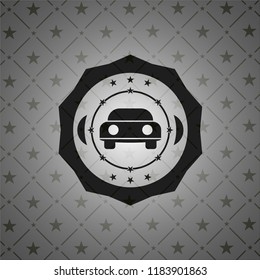 car seen from front icon inside black emblem