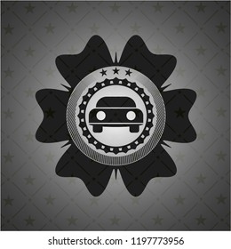 car seen from front icon inside black badge