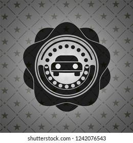 car seen from front icon inside black emblem