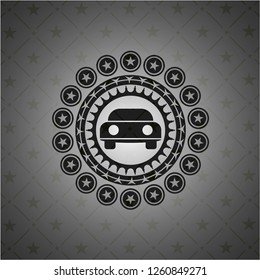 car seen from front icon inside dark badge