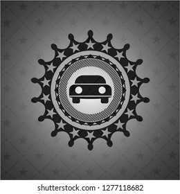 car seen from front icon inside black emblem