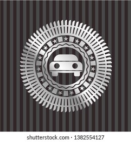 car seen from front icon inside silver emblem