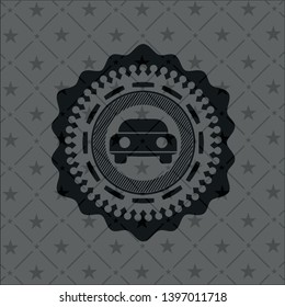 car seen from front icon inside black emblem