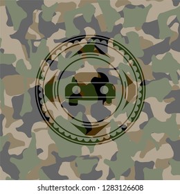 car seen from front icon on camo pattern