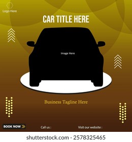 Car selling ads creative banner. Automobile business social media online banner.