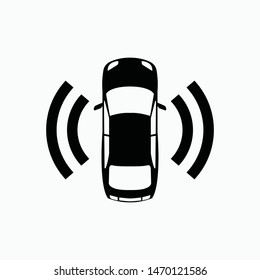 car sensor signal icon vector isolated