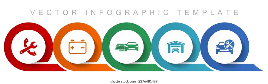Car serivce icon set, miscellaneous icons such as tools, workshop, battery and renewable energy for webdesign and mobile applications, flat design infographic vector template in eps 10